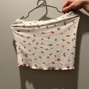 Floral White Crop Top